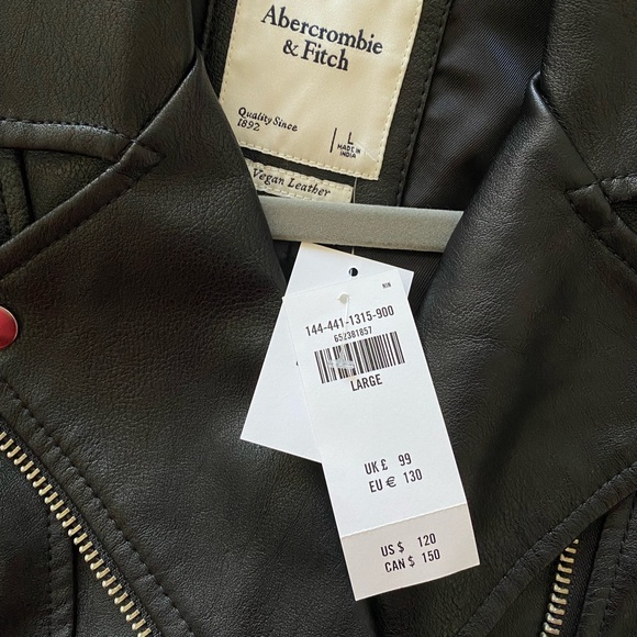 Abercrombie Vegan Leather Jacket - Picture 2 of 3